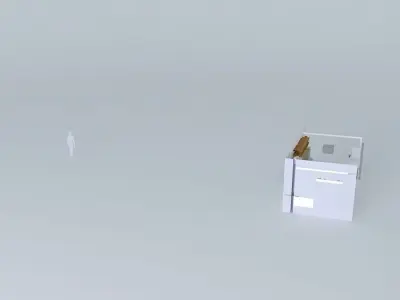 Workshop 4 empty room with person in it 3D model