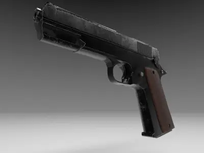 M1911 Style Pistol Custom Free low-poly 3D model