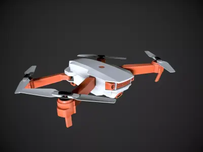 Sci- Fi Drones Pack 5 In 1  Low-poly 3D model