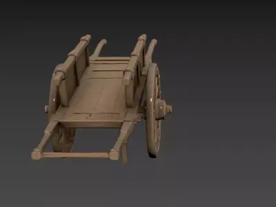 19-  Human Powered Cart from the Song Dynasty 3D model
