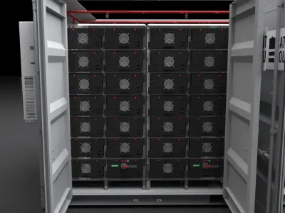 Battery Energy Storage System Container BESS 3D model
