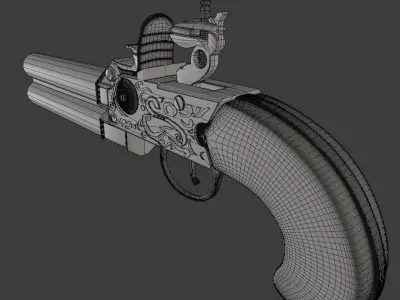Antique gun Free 3D model