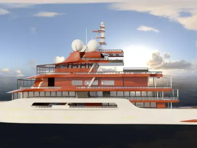 Explorer Class Mega Yacht 3D model
