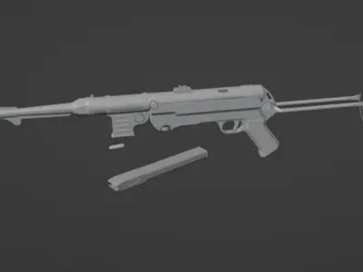 Submachine Gun 3D model buy