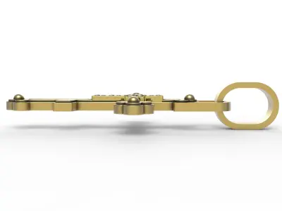 Antique Enamel and Diamond Cross Pendant 3D print model