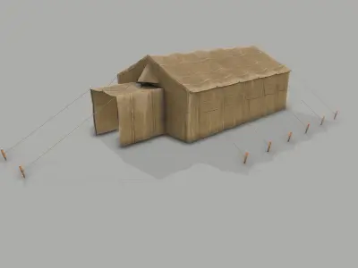 Military Tent PBR - B  Low-poly 3D model