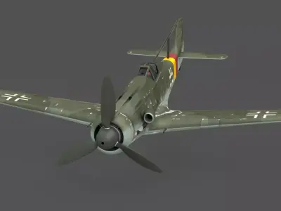  Focke-Wulf Ta 152 C-3 3D Model High-Altitude WWII Fighter Low-poly 3D model