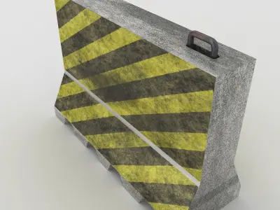 Concrete Barrier 3D model purchase