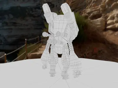 Old Robot Low-poly 3D model purchase