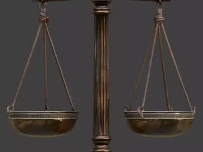 Ancient Egyptian Balance Scale 3D Prop Analysis Low-poly 3D model