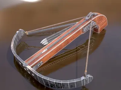 HIE Game Ready Crossbow D180227 Low-poly 3D model