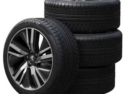 Peugeot wheels 3D model by zifir3d