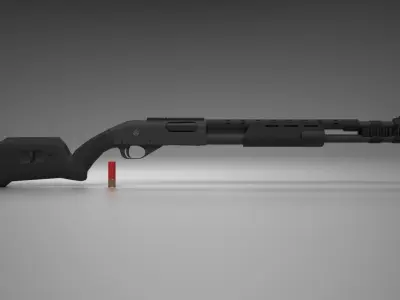 Shotgun Pack - Customization Collection Low-poly 3D model