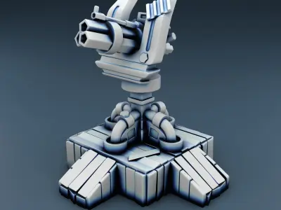 Combat guns Set Part 1 3D print model