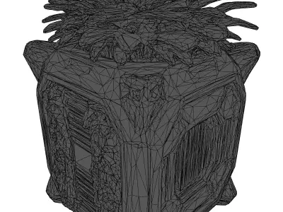 Modular SciFi Planter Glow 3D model