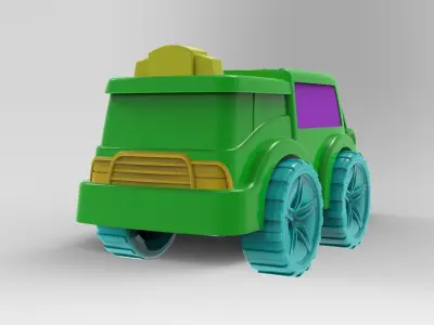 Recycle truck 3D model