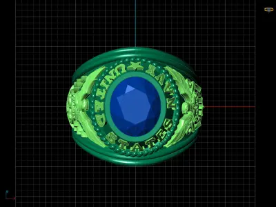 RING ARMY USA 3D print model from CGTrader