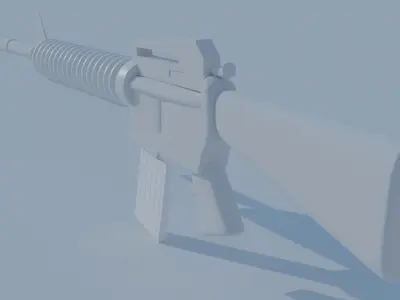 Stylised Assault rifle Free low-poly 3D model