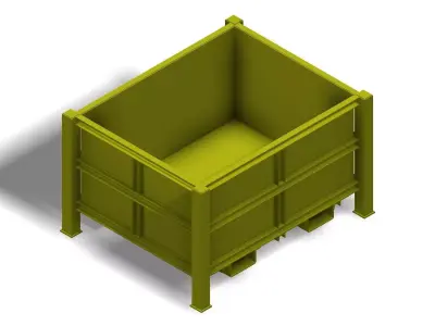 Steel transport case 3D model
