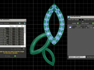Women Antique Pendant Charm 3dm STL OBJ FBX Render Details 3D print model