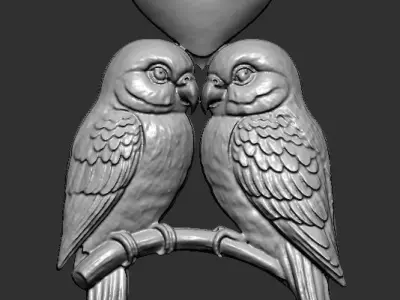 love bird pendent 3D print model