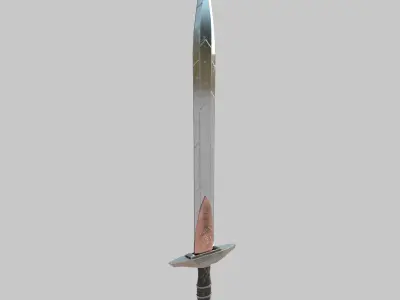 Sword Low-poly 3D model 5