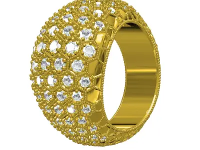 Antique Vintage Style Dome Ring 3D print model