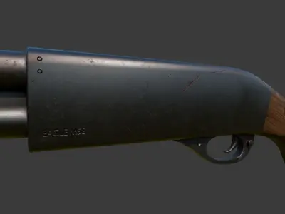 SHOTGUN WEAPON Low-poly 3D model