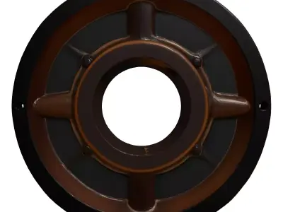 Aged Industrial Mechanical Part 3D model
