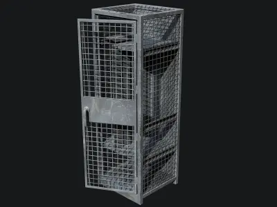 Small Military Storage Locker - Game Ready PBR Low-poly 3D model