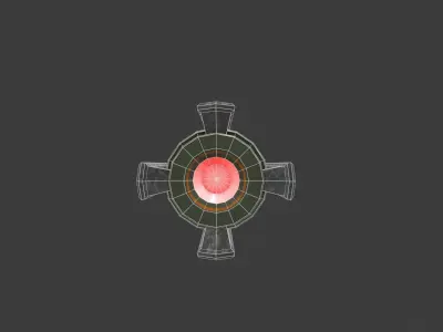 Rescue capsule Low-poly 3D model