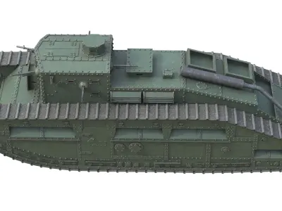Medium Mark C Medium tank Low-poly 3D model