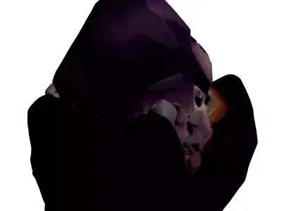 Glowing Amethyst Crystal Geode Formation 3D model