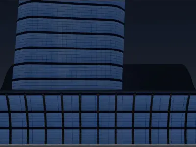 Spiraloid tower Free low-poly 3D model