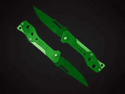 Knife 4 F Low-poly 3D model