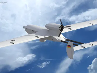 Rheinmetall Luna NG Drone White 3D model