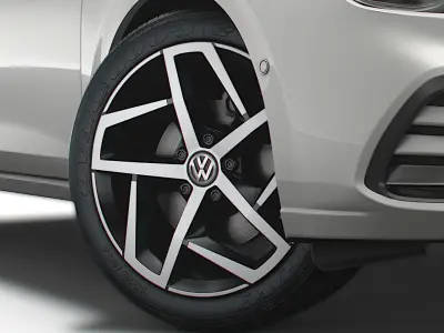 VW Golf Style 2021 wheel 3D model