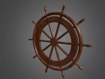 Boat helm 3D model