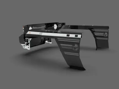 Ecotechne Front Bumper for Toyota Land Cruiser J70 3D model