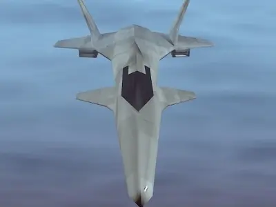 Stealth aircraft lowpoly Low-poly 3D model