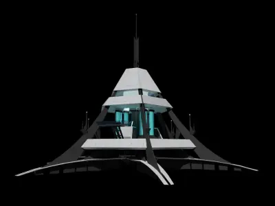 Sci-fi reactor 3D model