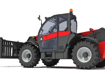  Hydraulic Telehandler Forklift 3D model