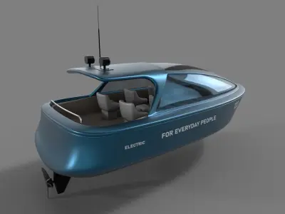 Electric Sailboat 3D model