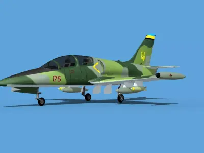 Aero Vodochody L-39C Albatross Ukraine 3 3D model