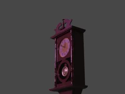 Antique winding clock  Free 3D model