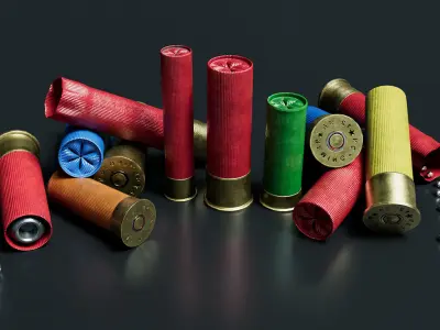SHOTGUN SHELLS Low-poly 3D model