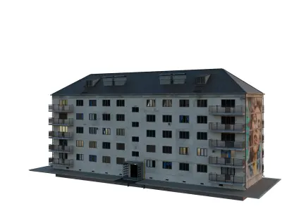 Modern European City Asset Pack   Residential Buildings 3D model
