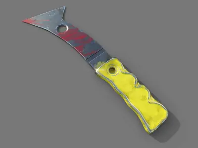 Blooded Knife Low-poly 3D model