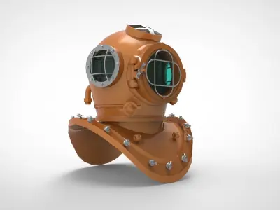 Diving Helmet Low-poly 3D model