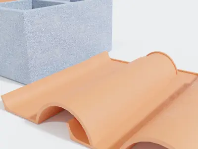 bricks clay and tiles 3D model